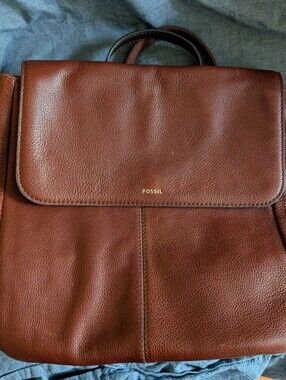 canada used fossil preston leather backpack purse Women's Parker Convertible Handbag Fossil Preston Black Leather Small